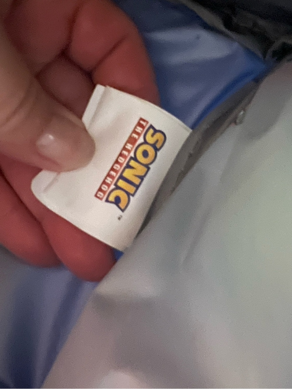 Sonic The Hedgehog Kids Lunch Bag- Blue Character Tag Visible - Picture 5 of 5